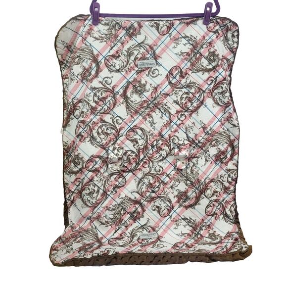 Carseat Canopy Minky Western Filigree Reversible Cover - Picture 1 of 8